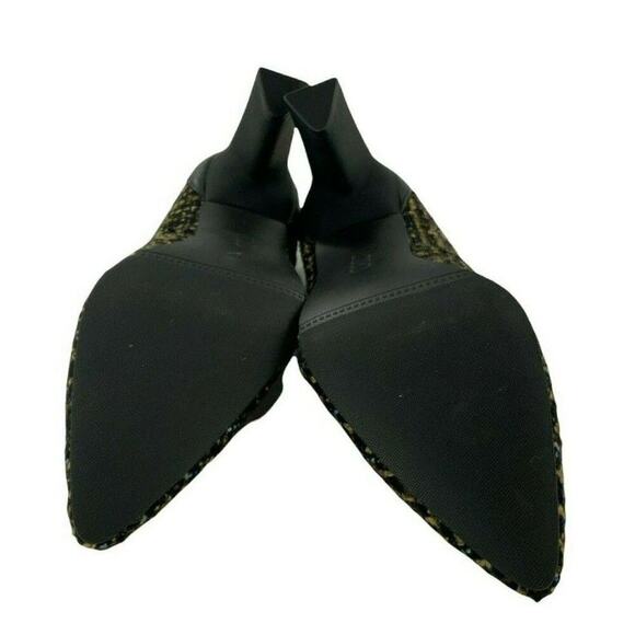 LOGO by Lori Goldstein Liza Shoes Women 7.5 Pointed Toe Block Heel Leather Tweed - Picture 6 of 7